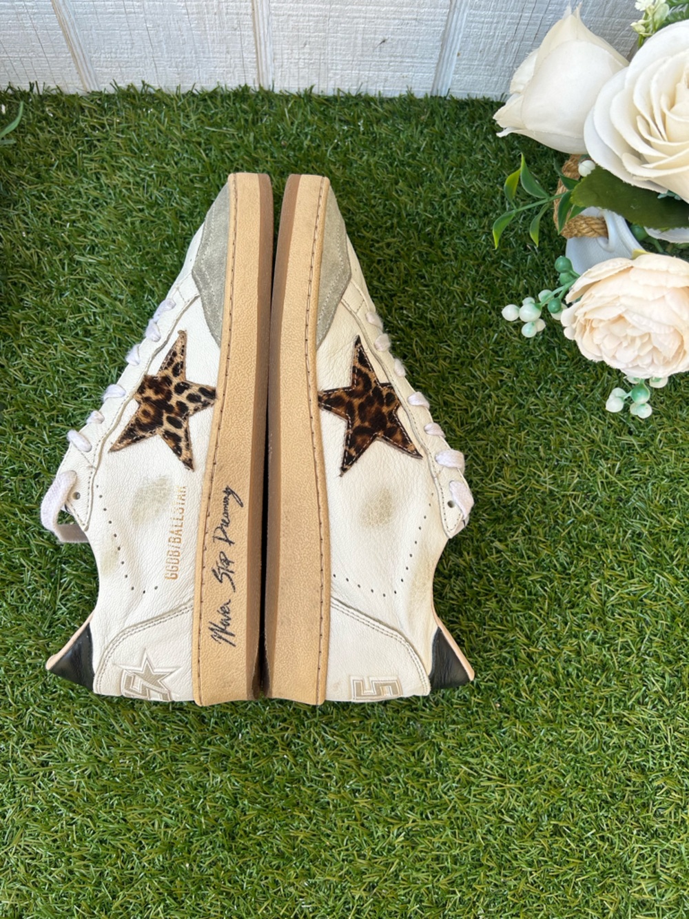 Golden Goose Ball Star with leopard print pony skin star and black heel tab 37 - Picture 6 of 17
